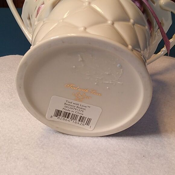 Lenox Ivory Basket with Pink Ribbon - Picture 6 of 8